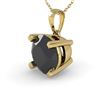 Image 1 : 2.0 ctw Black Diamond Designer Necklace 14k Yellow Gold - REF-35N6F