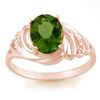 Image 1 : 2.54 ctw Green Tourmaline & Diamond Ring 14k Rose Gold - REF-34W9H