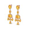Image 1 : 16 ctw Citrine Earrings Designer Vintage 10k Rose Gold - REF-44N2F