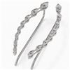 1.74 ctw Marquise Cut Diamond Designer Earrings 18K White Gold - REF-229X3A