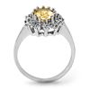 Image 2 : 1.14 ctw Citrine & Diamond Ring 14k White Gold - REF-23H9R