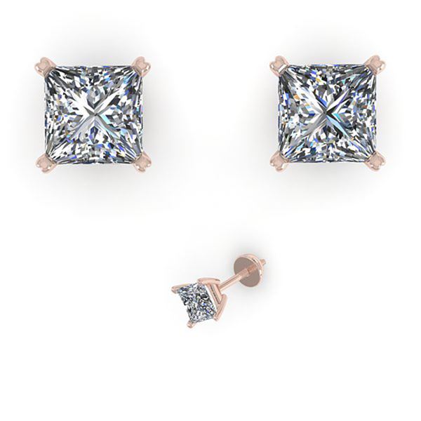 1.05 ctw Princess Cut VS/SI Diamond Designer Earrings 18k White Gold - REF-121W5H