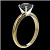 Image 3 : 1.50 ctw Fancy Black Diamond Solitaire Engagment Ring 10k Yellow Gold - REF-39R3K