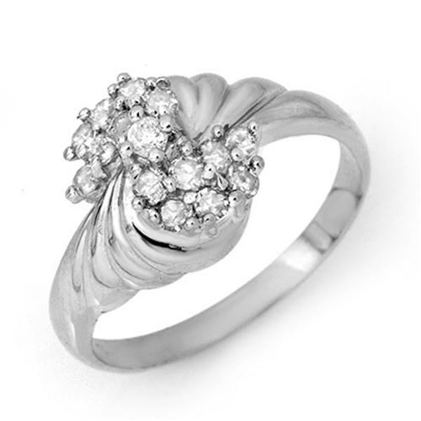 0.25 ctw Certified VS/SI Diamond Ring 14k White Gold - REF-27F3M
