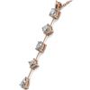Image 3 : 1.37 ctw Mix cut Diamonds Designer Necklace 18K Rose Gold - REF-174R3K