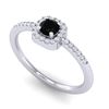 Image 2 : 0.55 ctw Micro Pave VS/SI Diamond Ring Designer 18k White Gold - REF-24K3Y
