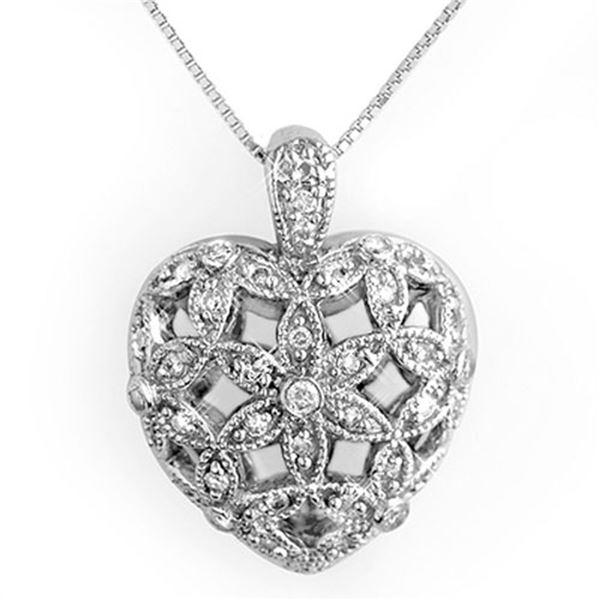0.70 ctw Certified VS/SI Diamond Necklace 10k White Gold - REF-52X8A