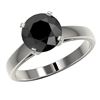 Image 2 : 2.59 ctw Fancy Black Diamond Solitaire Engagment Ring 10k White Gold - REF-45H4R