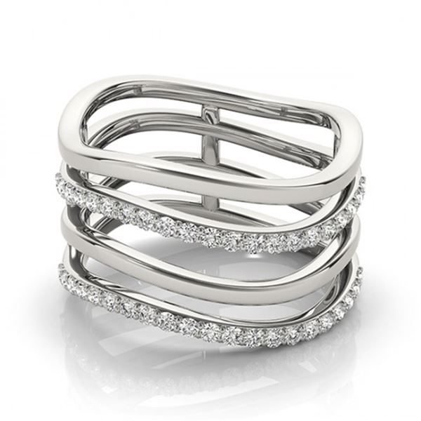 0.55 ctw VS/SI Diamond Fashion Ring 18k White Gold - REF-75N5F