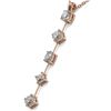 Image 3 : 1.45 ctw Mix cut Diamonds Designer Necklace 18K Rose Gold - REF-163A6N