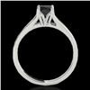 Image 2 : 1 ctw Certified VS Black Diamond Solitaire Ring 10k White Gold - REF-34A2N