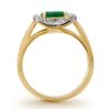 Image 2 : 1.83 ctw Emerald & Diamond Men's Ring 10k Yellow Gold - REF-34Y6X