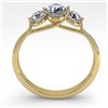 Image 2 : 1 ctw Past Present Future VS/SI Diamond Ring Martini 14k Yellow Gold - REF-110N4F