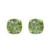 Image 1 : 4 ctw Cushion Green Tourmaline Designer Stud Earrings 14k Rose Gold - REF-32H6R