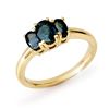Image 1 : 1.0 ctw Blue Sapphire Ring 10k Yellow Gold - REF-14Y5X