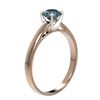 Image 3 : 0.73 ctw Certified Intense Blue Diamond Engagment Ring 10k Rose Gold - REF-57F8M