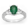 Image 1 : 2.29 ctw Emerald & Diamond Ring 18k White Gold - REF-55Y2X