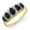 Image 1 : 1.02 ctw Blue Sapphire Ring 10k Yellow Gold - REF-12Y8X