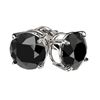 Image 3 : 2.09 ctw Fancy Black Diamond Solitaire Stud Earrings 10k White Gold - REF-35Y6X