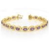 Image 1 : 18.0 ctw Tanzanite Bracelet 10k Yellow Gold - REF-121R8K