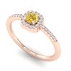 Image 2 : 0.45 ctw CITRIEN & Micro Pave VS/SI Diamond Ring 14k Rose Gold - REF-18R8K