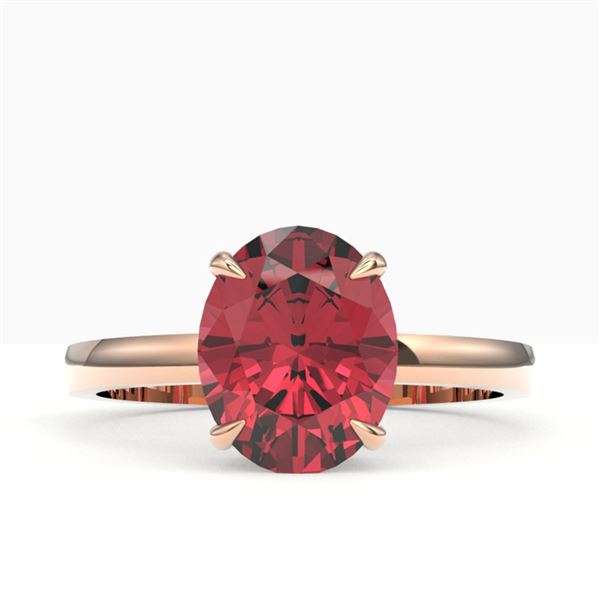 3 ctw Pink Tourmaline Designer Ring 14k Rose Gold - REF-41Y4X