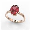 Image 2 : 3 ctw Pink Tourmaline Designer Ring 14k Rose Gold - REF-41Y4X