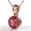 Image 1 : 2 ctw Pink Tourmaline Designer Necklace 14k Rose Gold - REF-25W9H