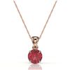 Image 2 : 2 ctw Pink Tourmaline Designer Necklace 14k Rose Gold - REF-25W9H