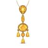 Image 1 : 8 ctw Citrine Necklace Designer Vintage 10k Yellow Gold - REF-25A8N
