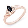 Image 1 : 0.26 ctw Blue Sapphire & Diamond Ring 14k Rose Gold - REF-15W4H