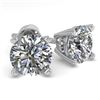 Image 1 : 1.0 ctw VS/SI Diamond Stud Designer Earrings 14k White Gold - REF-97F2M