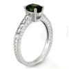 Image 2 : 1.25 ctw Green Tourmaline & Diamond Ring 14k White Gold - REF-53W5H