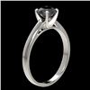 Image 3 : 1 ctw Fancy Black Diamond Solitaire Engagment Ring 10k White Gold - REF-23H2R