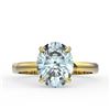 Image 1 : 2.50 ctw Aquamarine Designer Ring 18k Yellow Gold - REF-40N2F