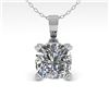 Image 1 : 0.50 ctw VS/SI Cushion Diamond Designer Necklace 18k Rose Gold - REF-70A2N