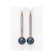 Image 1 : 1.44 ctw Diamond & Pearl Earrings 18K Rose Gold - REF-162X9A
