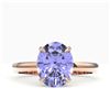 Image 1 : 3.50 ctw Tanzanite Designer Solitaire Ring 14k Rose Gold - REF-55K2Y
