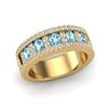 Image 2 : 2 ctw TOPAZ & Micro Pave VS/SI Diamond Designer Ring 10k Yellow Gold - REF-46Y8X