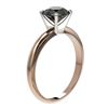 Image 3 : 1.50 ctw Fancy Black Diamond Solitaire Engagment Ring 10k Rose Gold - REF-39K3Y