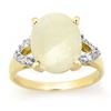 Image 1 : 2.55 ctw Opal & Diamond Ring 10k Yellow Gold - REF-42A3N