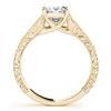 Image 2 : 0.5 ctw Certified VS/SI Princess Diamond Ring 18k Yellow Gold - REF-93X8A