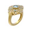Image 1 : 2.32 ctw Aquamarine & Diamond Ring 18K Yellow Gold - REF-178Y5X