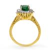 Image 2 : 2.75 ctw Emerald & Diamond Ring 18k Yellow Gold - REF-103F6M