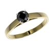 Image 2 : 0.50 ctw Fancy Black Diamond Solitaire Engagment Ring 10k Yellow Gold - REF-15N6F