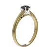 Image 3 : 0.50 ctw Fancy Black Diamond Solitaire Engagment Ring 10k Yellow Gold - REF-15N6F