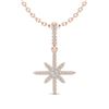 Image 1 : 0.38 ctw Micro Pave VS/SI Diamond Certified NECKALCE 14k Rose Gold - REF-29N3F
