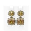 Image 1 : 16.23 ctw Citrine & Diamond Earrings 18K Yellow Gold - REF-178N2F