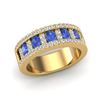 Image 2 : 1.75 ctw Tanzanite & Micro Pave VS/SI Diamond Ring 10k Yellow Gold - REF-48N5F