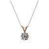Image 3 : 0.51 ctw Certified Quality Diamond Solitaire Necklace 10k Rose Gold - REF-40K8Y